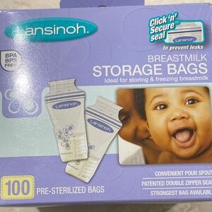 Lansinoh Secure Seal Breastmilk Storage Bags - Blue and White